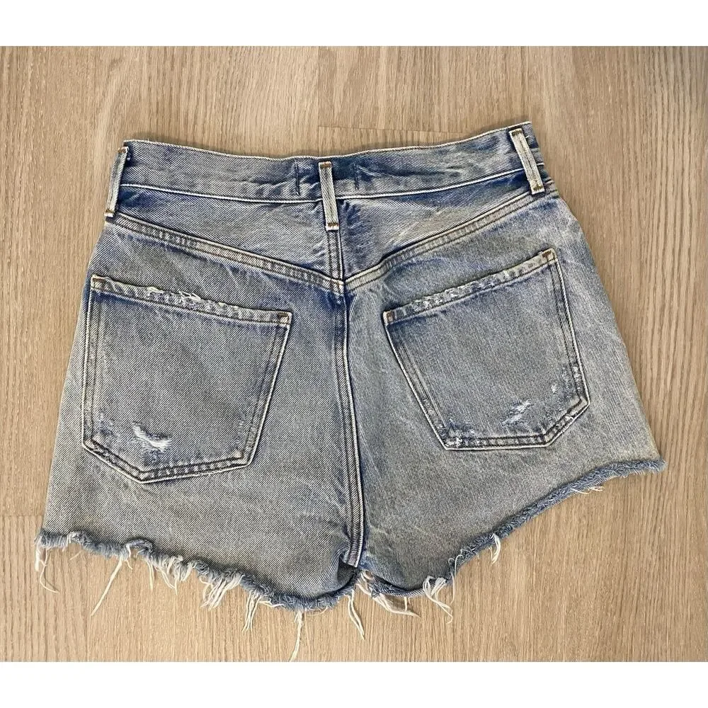 AGOLDE Jaden‎ Cut Off Jean Shorts in Surreal Sz 26 Beachy Boho